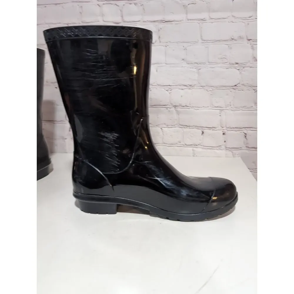 UGG Sienna Women's Sz 7 Black Rubber Rain Boots